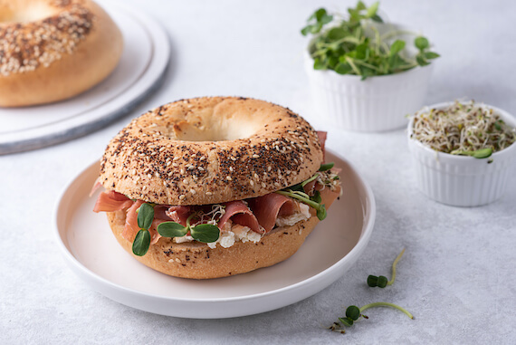 Breakfast bagel from Einstein Bros Bagels in Atlanta