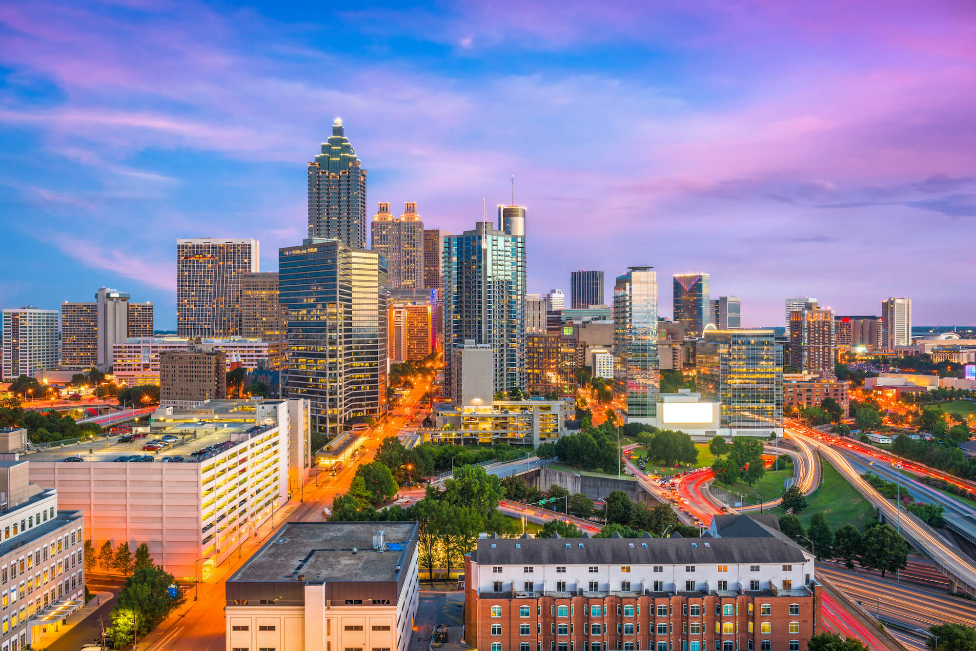 Aerial view of downtown Atlanta, Georgia