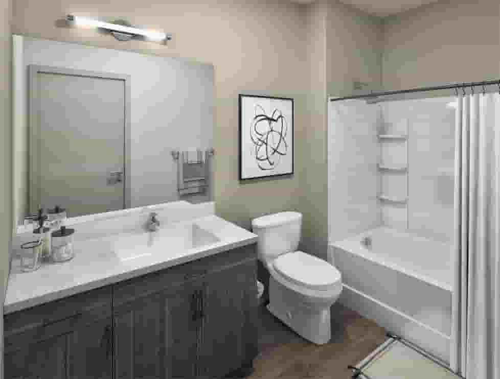 Interior view of a student apartment at The Jolly Roger