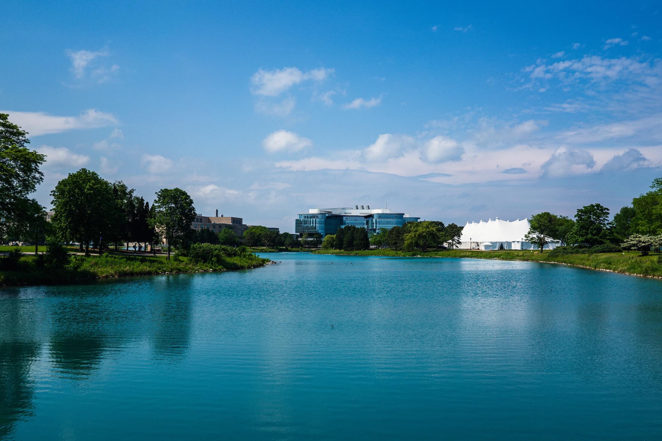 Lakeside view of Evanston, IL