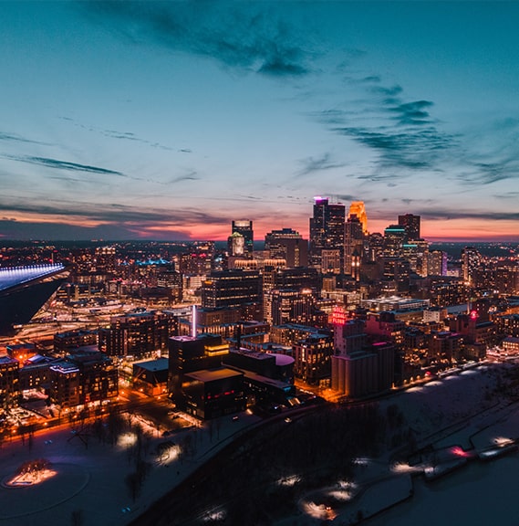 Aerial View of Downtown Minneapolis